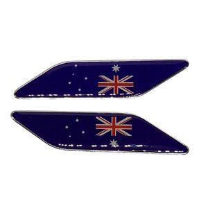 2 pcs Auto Emblem Gloss Australian Emblem Adhesive Back New Sealed Package